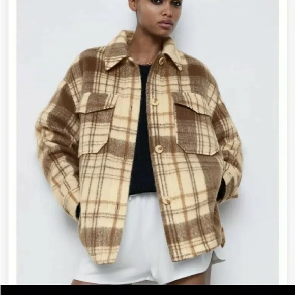 Zara Plaid Overshirt Jacket Shaket blogger favorite - Picture 4 of 11